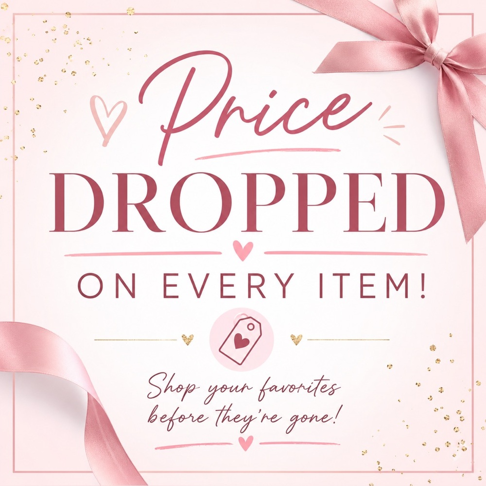 Pink 'Price Dropped' Promotional Graphic Print